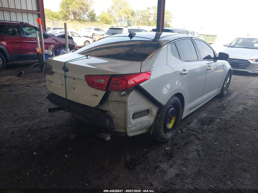 Vin: 5xxgr4a68fg447195, lot: 46337745, kia optima sxl turbo 20154
