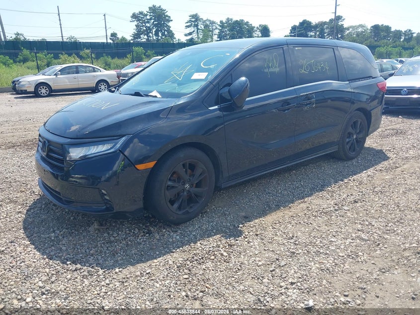 Vin: 5fnrl6h76pb057303, lot: 46337752, honda odyssey sport 20232