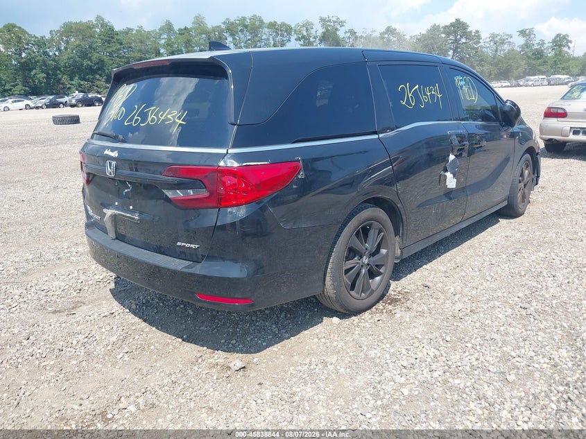 Vin: 5fnrl6h76pb057303, lot: 46337752, honda odyssey sport 20234