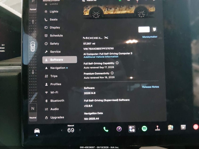 TESLA MODEL X 2023 VIN 7SAXCBE57PF375761