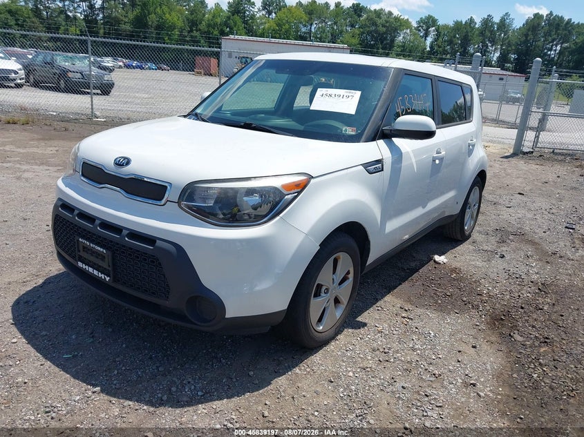 Vin: kndjn2a25g7363025, lot: 46338105, kia soul 20162