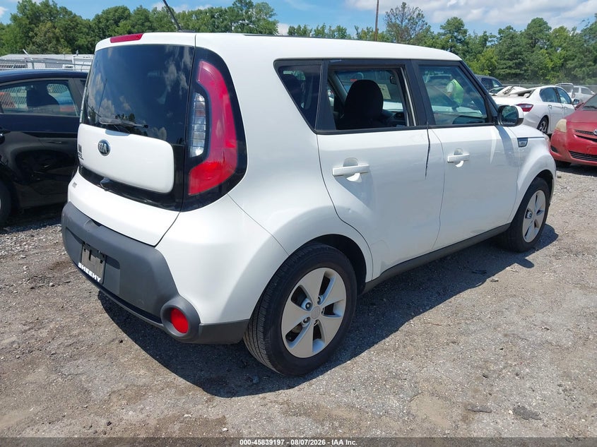 Vin: kndjn2a25g7363025, lot: 46338105, kia soul 20164