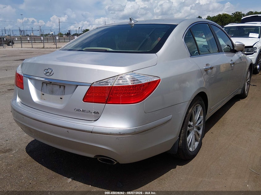 Vin: kmhgc4df8bu125430, lot: 46338170, hyundai genesis 4.6 20114