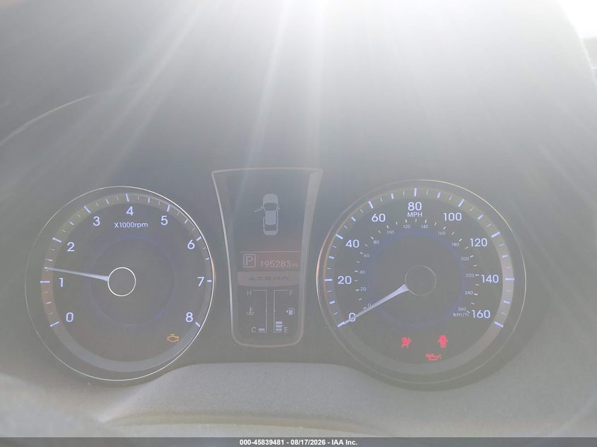 2012 HYUNDAI AZERA auction photo 7