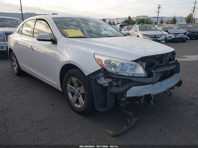 2016 Chevrolet Malibu Limited Lt, Перёд, IAAI, VIN 1G11C5SA8GU162436