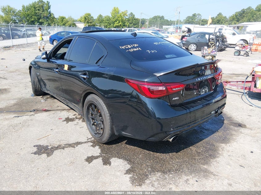 Vin: jn1ev7ar8jm437612, lot: 46338509, infiniti q50 3.0t luxe 20183