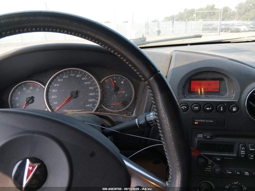 PONTIAC GRAND PRIX 2007 VIN 2G2WP552471235565