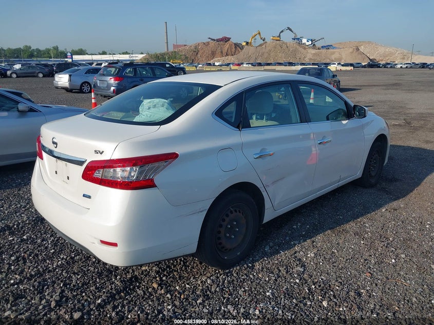 Vin: 3n1ab7ap6dl562404, lot: 46338808, nissan sentra sv 20134