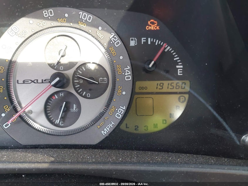 LEXUS IS 2001 VIN JTHBD182010009743