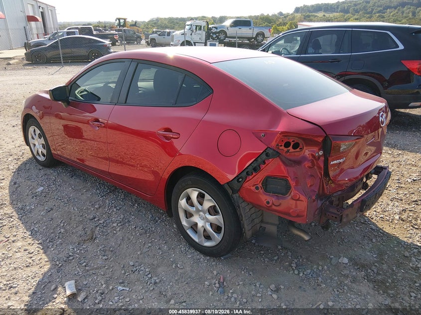 Vin: 3mzbm1t79gm307053, lot: 46338845, mazda mazda3 i sport 20163
