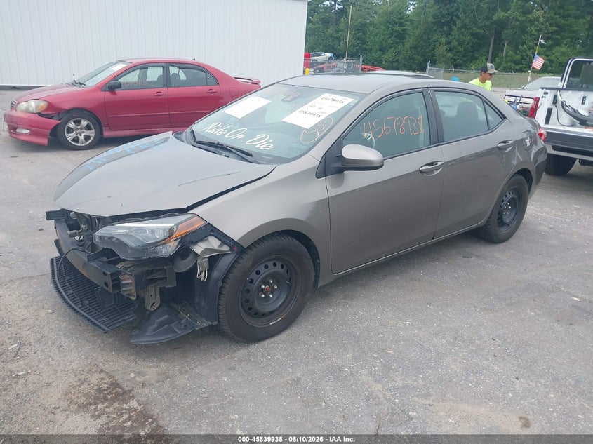 2019 Toyota Corolla, Rear, IAAI, VIN 5YFBURHE2KP896263 — photo 2
