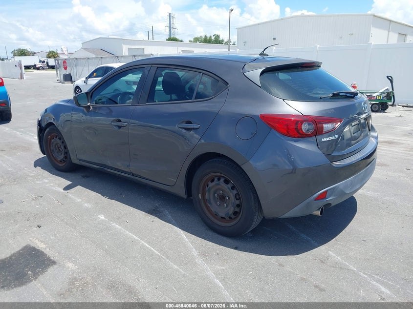 Vin: 3mzbm1j75gm317405, lot: 46338954, mazda mazda3 i sport 20163