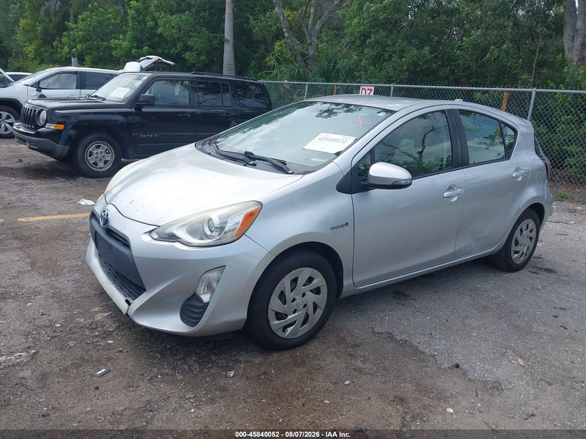 Vin: jtdkdtb36g1127085, lot: 46338960, toyota prius c one 20162