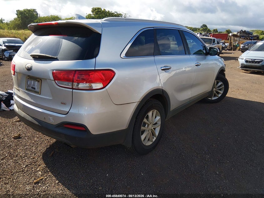 Vin: 5xypg4a37hg285070, lot: 46338983, kia sorento 2.4l lx 20174
