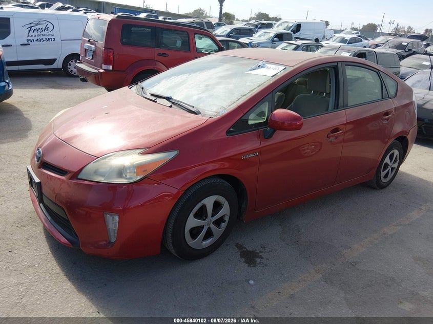 Vin: jtdkn3du8d5588523, lot: 46339010, toyota prius two 20132