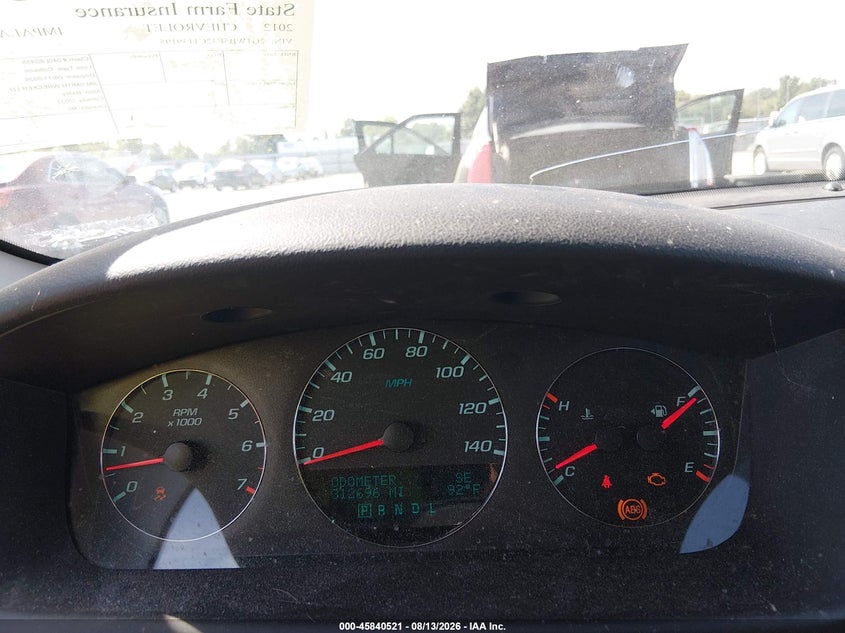 2012 CHEVROLET IMPALA SEDAN 3.6L V-6 DI, DOHC, VVT, 300HP