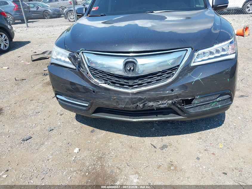 ACURA MDX 2016 VIN 5FRYD4H90GB045709