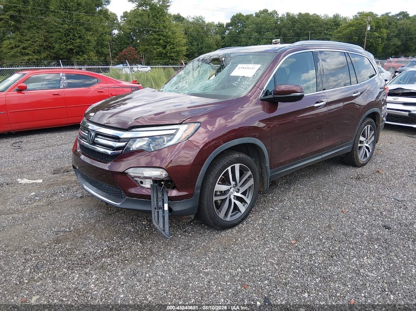 2017 Honda Pilot, Перёд и зад, IAAI, VIN 5FNYF6H00HB086853 — фото 2