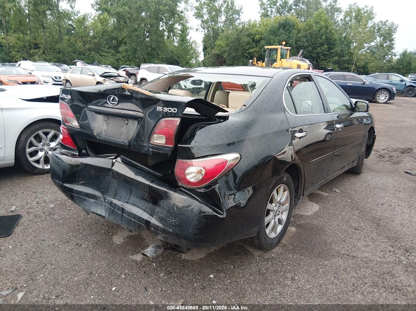 LEXUS ES 300 2003 VIN JTHBF30GX30107629