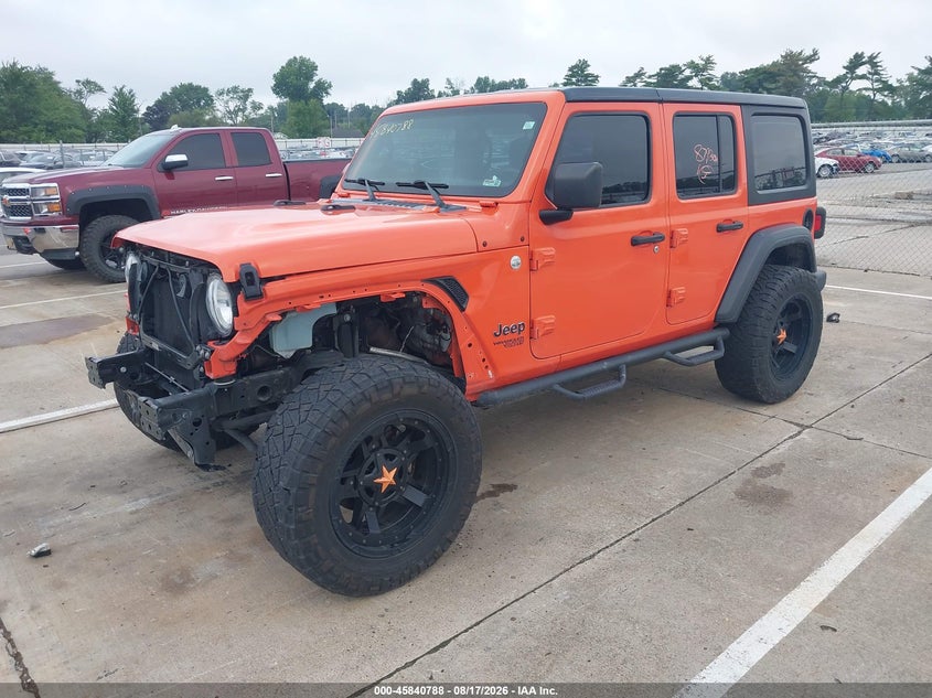 Vin: 1c4hjxdg8jw150694, lot: 46339696, jeep wrangler unlimited sport 4x4 20182
