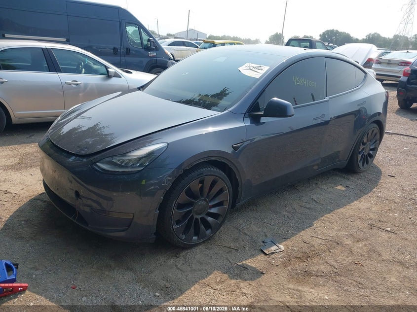 Vin: 5yjygdef0mf081740, lot: 46339909, tesla model y performance dual motor all-wheel drive 20212