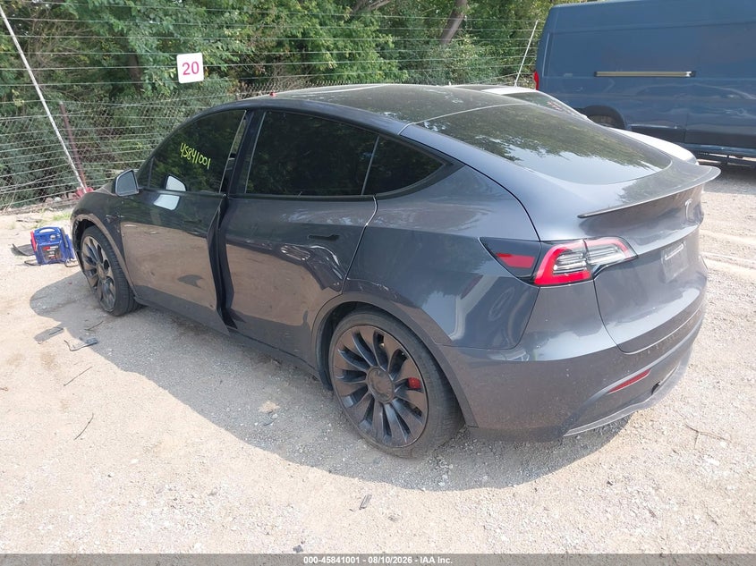 Vin: 5yjygdef0mf081740, lot: 46339909, tesla model y performance dual motor all-wheel drive 20213
