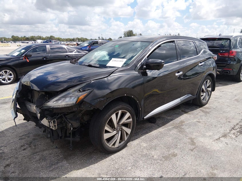 Vin: 5n1az2cjxmc109348, lot: 46340217, nissan murano sl fwd 20212