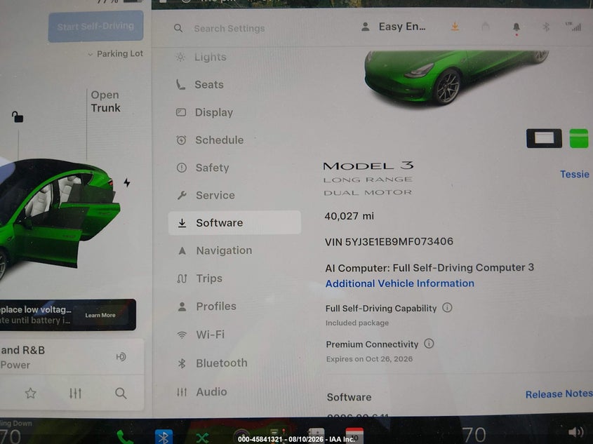 2021 TESLA MODEL 3 auction photo 7
