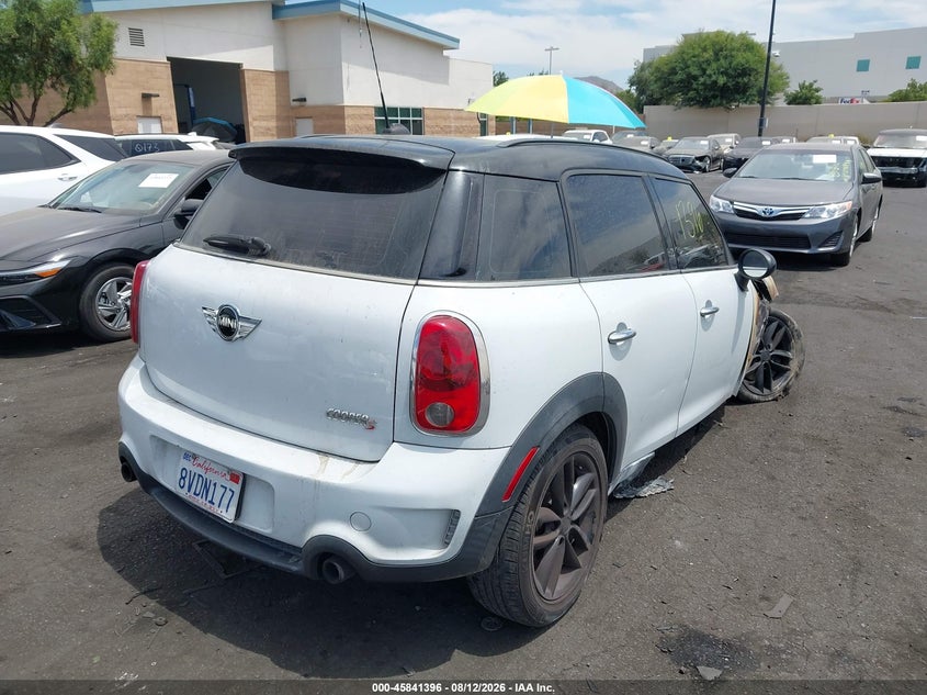 Vin: wmwzc3c52cwl82229, lot: 46340304, mini cooper s countryman 20124