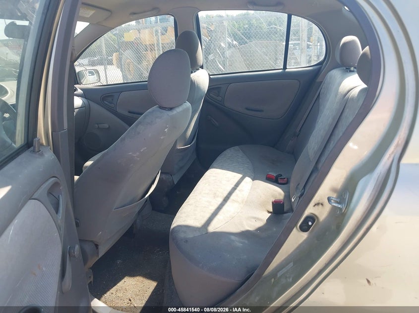 TOYOTA ECHO 2000 VIN JTDBT1231Y5009964