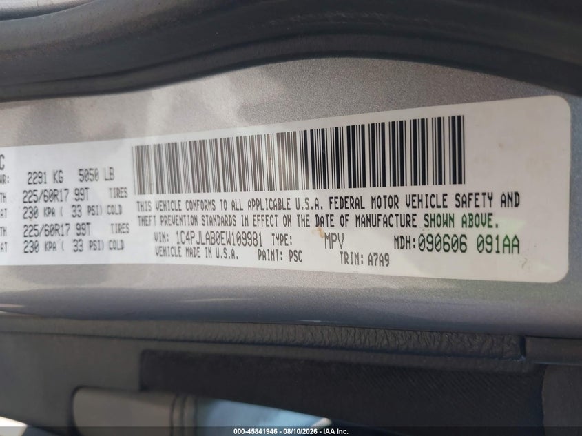 2014 JEEP CHEROKEE SPORT UTILITY VEHICLE 2.4L I-4 VVT, 184HP