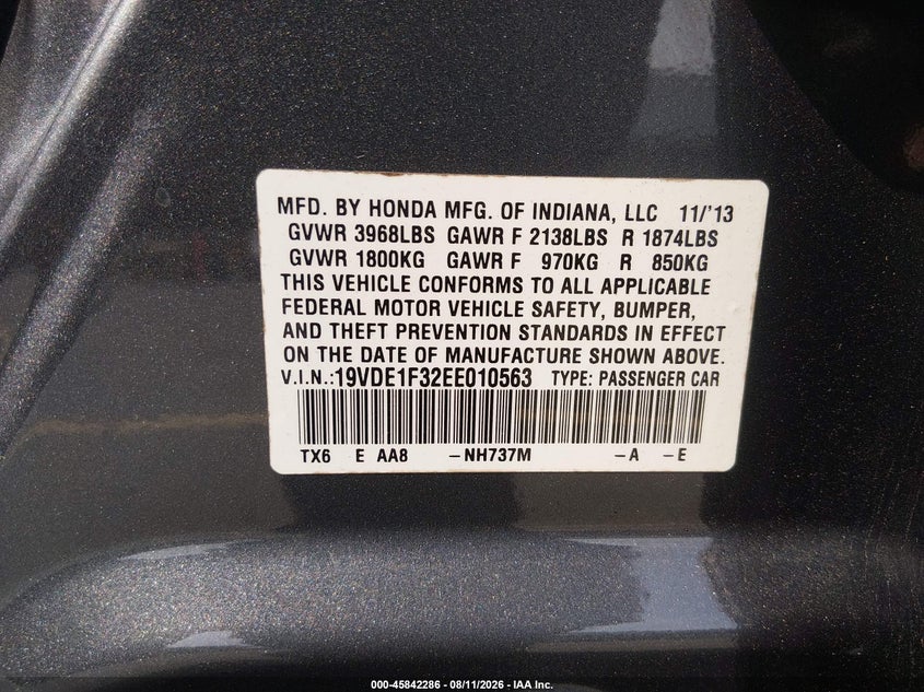 2014 ACURA ILX 2.0L · Фото 9