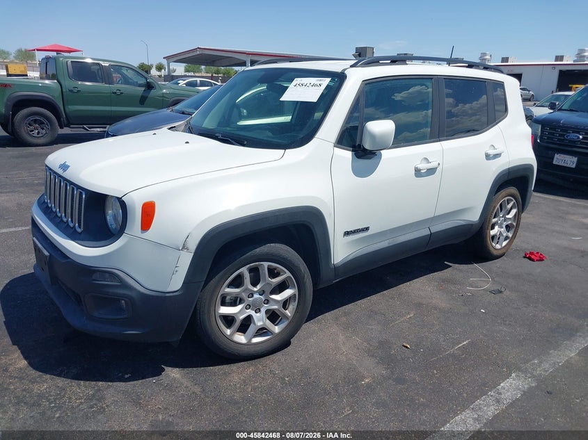 Vin: zaccjabb2jph50199, lot: 46341376, jeep renegade latitude fwd 20182