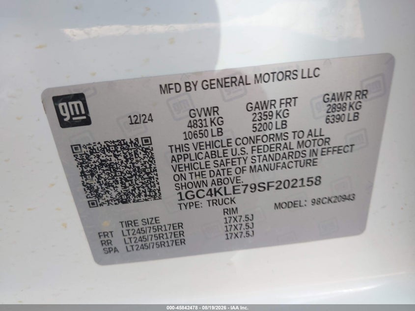 2025 CHEVROLET SILVERADO 2500HD auction photo 8