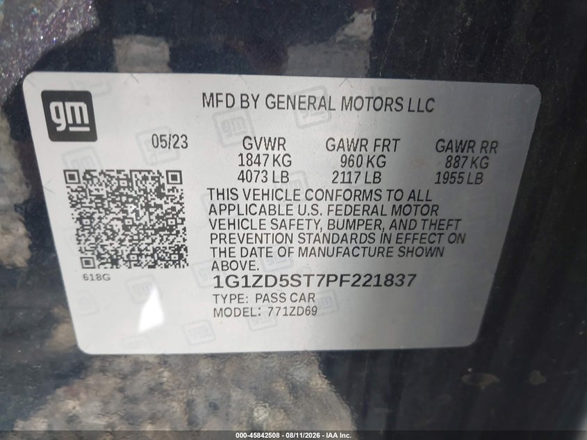 2023 CHEVROLET MALIBU FWD 1LT · Фото 9