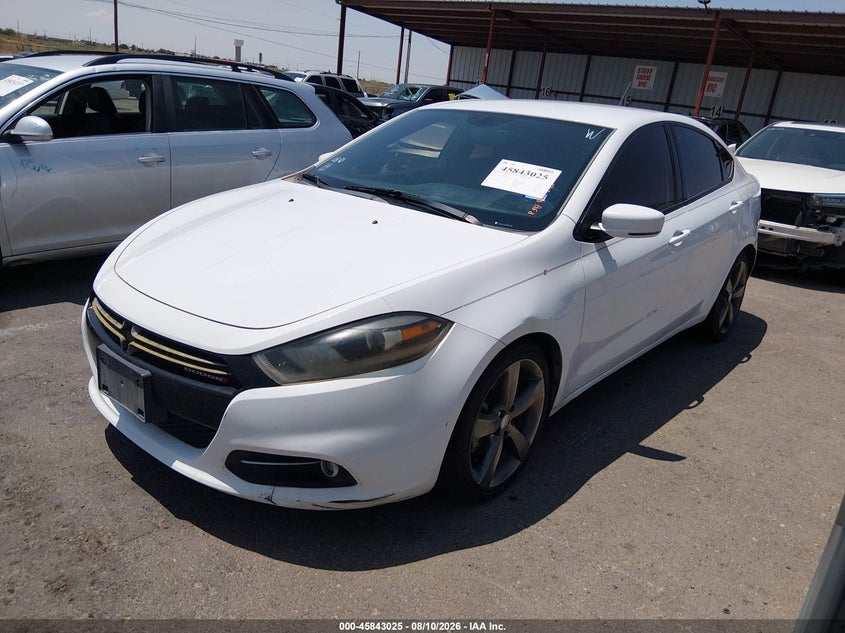 2015 Dodge Dart, Front & Rear, IAAI, VIN 1C3CDFEB7FD102240 — photo 2