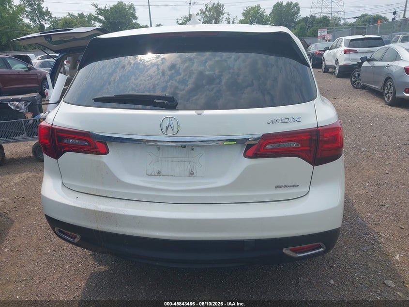 ACURA MDX 2016 VIN 5FRYD4H48GB022229
