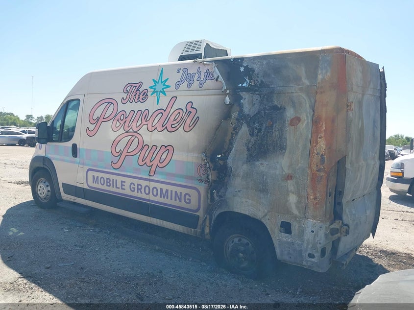 Vin: 3c6lrvdg4pe530875, lot: 46342423, ram promaster 2500 high roof 159 wb 20233