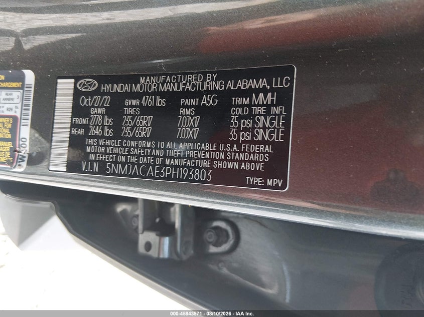 2023 HYUNDAI TUCSON SPORT UTILITY VEHICLE 2.5L I-4 DI, DOHC, VVT, 187HP