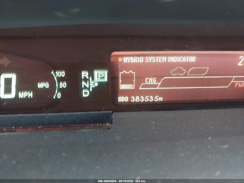 2012 TOYOTA PRIUS HATCHBACK 1.8L I-4 DOHC, VVT, 98HP