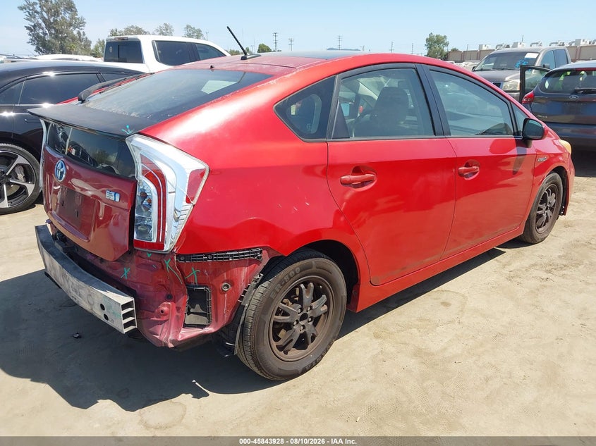 2012 TOYOTA PRIUS HATCHBACK 1.8L I-4 DOHC, VVT, 98HP