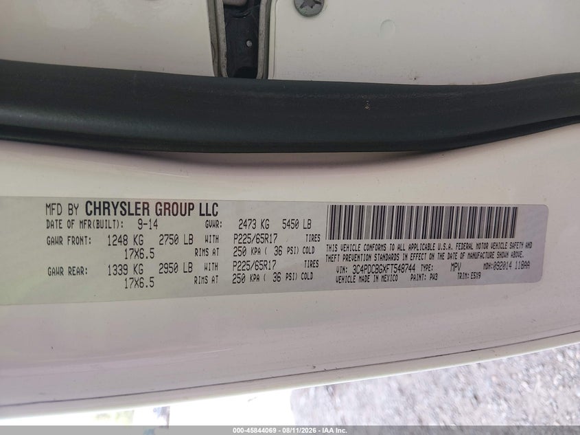 2015 DODGE JOURNEY SPORT UTILITY VEHICLE 3.6L V-6 DOHC, VVT, 283HP
