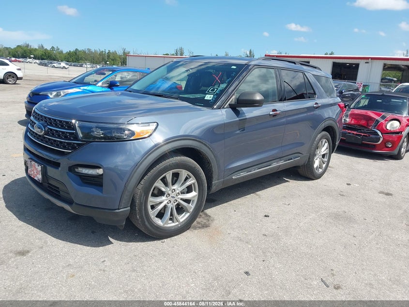 2021 Ford Explorer, Удар спереди, IAAI, VIN 1FMSK8DH8MGA10852 — фото 2