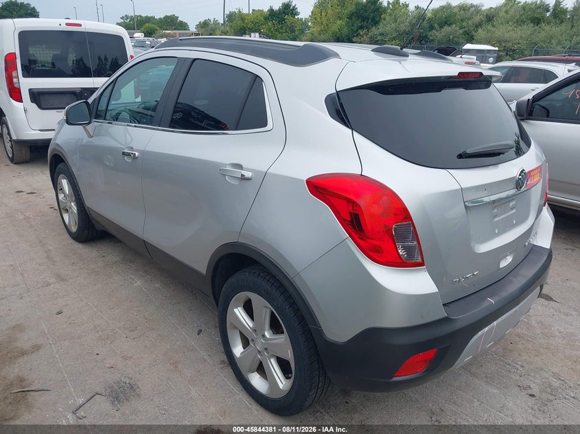 Vin: kl4cjasbxgb753087, lot: 46343289, buick encore 20163