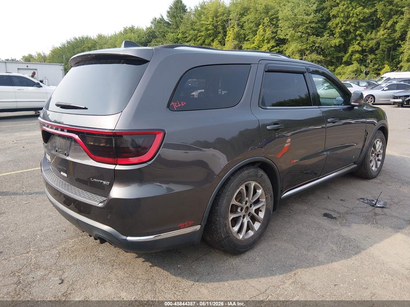 Vin: 1c4rdjdg1ec307739, lot: 46343295, dodge durango limited 20144