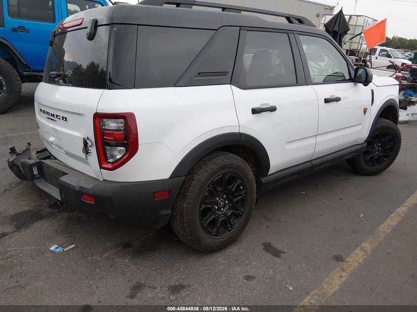 Vin: 3fmcr9da9srf27639, lot: 46343844, ford bronco sport badlands 20254