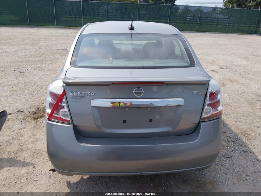 2012 NISSAN SENTRA SEDAN 2.0L I-4 DOHC, VVT, 140HP