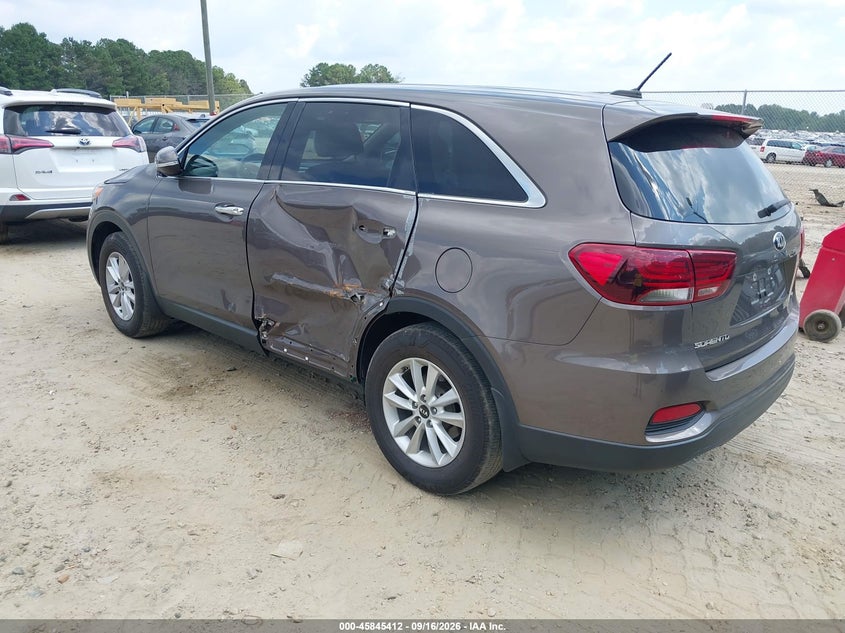 Vin: 5xypg4a31kg550430, lot: 46344320, kia sorento 2.4l lx 20193
