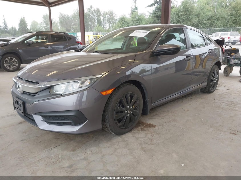 2017 Honda Civic, Rear, IAAI, VIN 2HGFC2F53HH509959 — photo 2