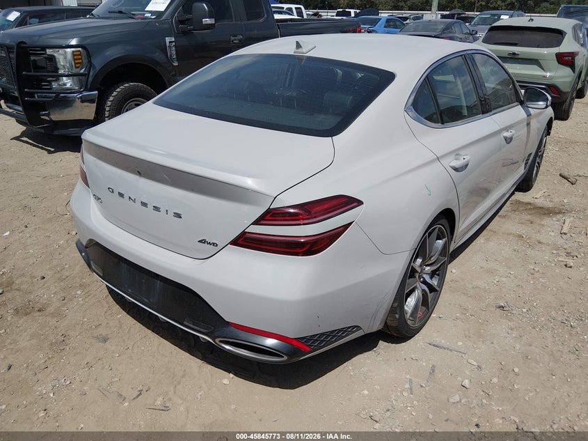 Vin: kmtg34sc8su155249, lot: 46344681, genesis g70 2.5t awd 20254